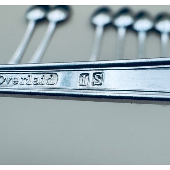 Set Of 8 International Silver Rogers 1940 TREASURE Silverplate Tea Spoons - Picture 7 of 8